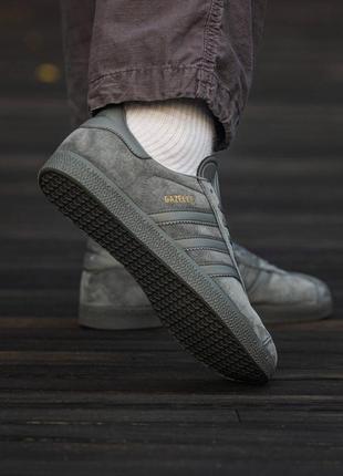 Мужские кроссовки адидас газель adidas gazelle grey, кроссовки адедас мужские, кроссовки мужские мужские адидас, кроссовки серые5 фото