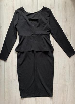 Чорна сукня міді олівець плаття в обтяжку7 фото