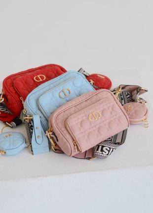 Мягкая небольшая женская сумка бренда christian dior5 фото