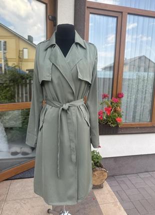 Платье на запах цвета хаки