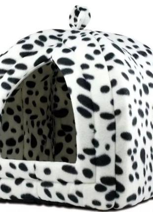 М'який будиночок для собак та кішок pet hut white1 фото