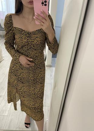 Платье лео леопард миди