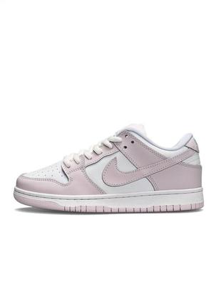 Жіночі кросівки nike sb dunk low retro white easy pink