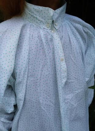 Laura ashley вінтажне плаття з кишенями домашнє в білизняному стилі нічна сорочка в горошок котон бавовна зі складками міді ретро вінтаж7 фото