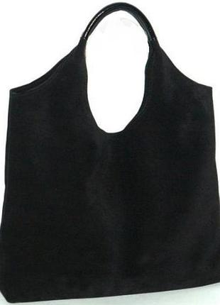 Женская сумка хобо из натуральной замши