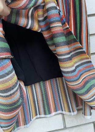 Разноцветная полосатая юбка миди naf naf7 фото