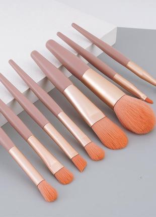 Набор кисти для макияжа 8 шт + чехол в подарок