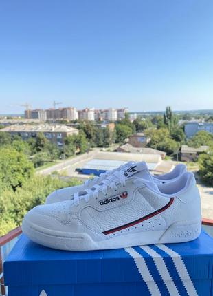 Кожаные кеды adidas continental 80