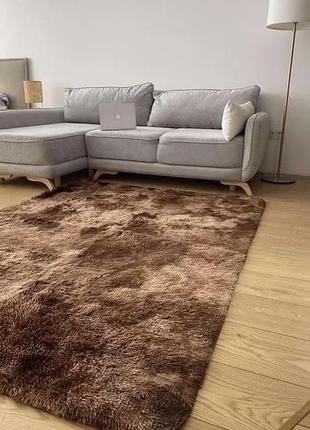 Хутряний килим травка 150х200 см1 фото