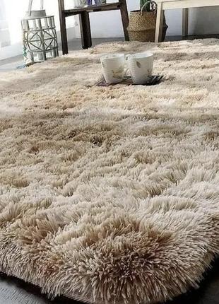 Хутряний килим травка 150х200 см2 фото