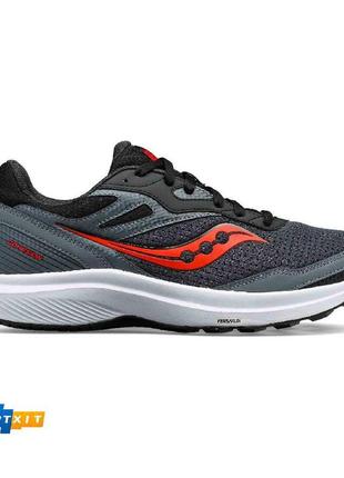 Темно-серые мужские беговые кроссовки saucony cohesion 16  20781-12 (shadow/red)