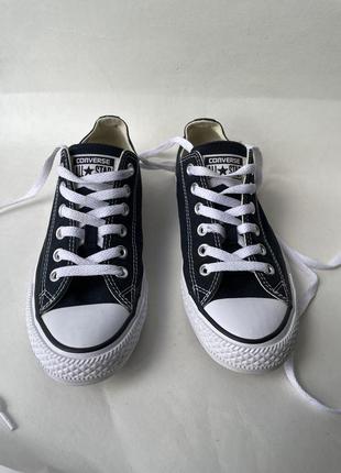 Черные низкие кеды converse all star m9166c black ( vans, nike, old skool, new rock )