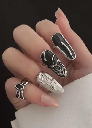 Украшение для ногтей, металические ногти готические