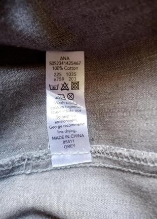 Коттоновая джинсовая удлиненная рубашка серого цвета 48-50 размера8 фото
