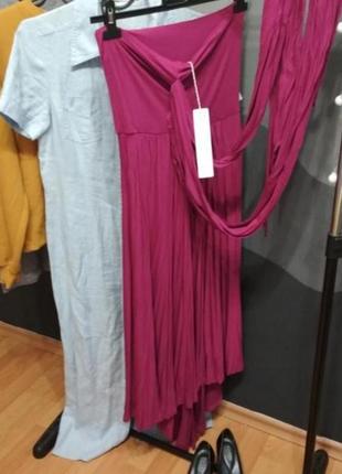 Актуальна сукня-трансформер,спідниця,сарафан пурпурного кольору розмір універсальний2 фото