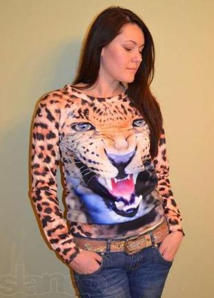 Свитшот с модным принтом tiger (тигр). новый