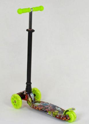 Дитячий самокат а 25470 /779-1325 maxi "best scooter", 4 pu колеса, світло2 фото