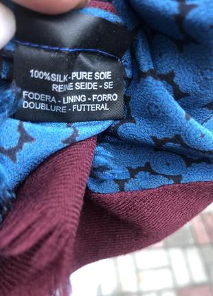 Двосторонній,тонкий шарф,шерсть-шовк,унісекс,італія,8 фото