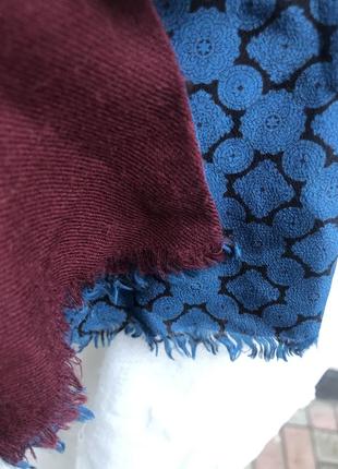 Двухсторонний,тонкий шарф,шерсть-шелк,унисекс,италия,9 фото