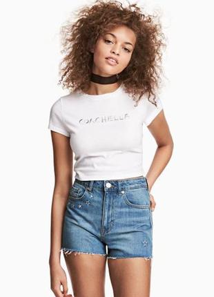 Стильні джинсові шорти h&m anna coachella шорты джинсовые джинс деним