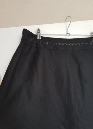 Качественная юбка чистый лен sf collection3 фото