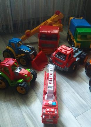 Мусоровоз, подъёмный кран, автотяжник, трактор, пожарная машина