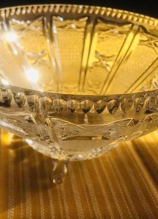 Конфетница ваза фруктовница салатница хрустальная большая