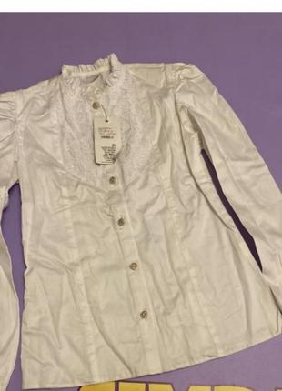 Классическая блузка девчачья. нарядная блуза для девочки, рубашка, шершавая блузка, блузка для школы, нарядная блуза2 фото