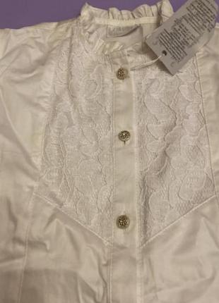 Класична блузка дівчача. нарядна блуза для дівчинки, сорочка, шквльна блузка, блузка для школи, ошатна блуза