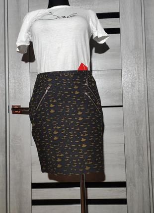 Стильна міні спідниця scotch & soda maison punk radar юбка принт леопард гепард2 фото