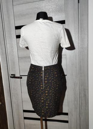 Стильна міні спідниця scotch & soda maison punk radar юбка принт леопард гепард6 фото