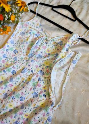 Нежное платье сарафан в цветочный принт4 фото