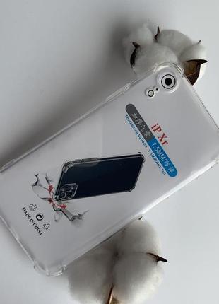 Прозрачный силиконовый противоударный чехол для iphone xr8 фото