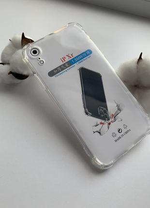 Прозрачный силиконовый противоударный чехол для iphone xr9 фото