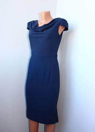 Сукня платье темно-синя спідниця карандаш годе топ з мисиком (2771)