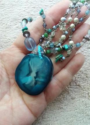 Винтажное ожерелье «голубая лагуна»
