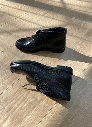 Стильные ботинки высокие лоферы из натуральной итальянской кожи и замши женские