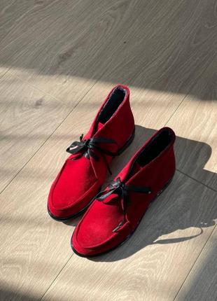 Стильные ботинки высокие лоферы из натуральной итальянской кожи и замши женские6 фото
