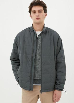 Чоловічий бомбер finn flare fab21086-524 зелений 3xl