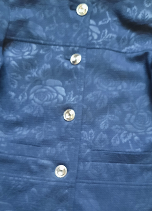 Пиджак темносиний для девочки р 140 146 см4 фото