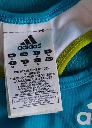 🩵топ спортивный adidas адидас бирюзовый xs3 фото