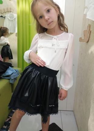 Блуза на девочку рост 116см. одежда на девочку для школы. рубашка1 фото