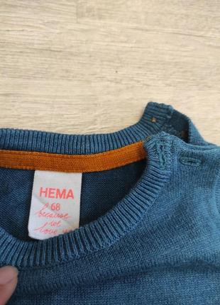 Стильна кофта светр hema 68 3-6 6-9 такса4 фото
