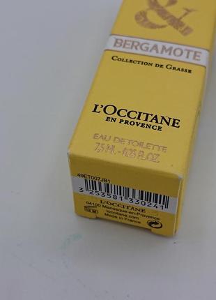 Оригінальний парфюм l'occitane jasmine and bergamot 7.5ml3 фото