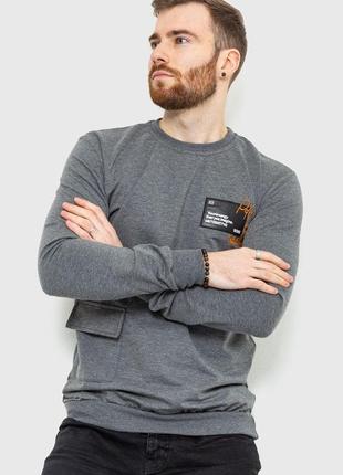 Світшот чоловічий демісезонний, колір сірий, 208r0246