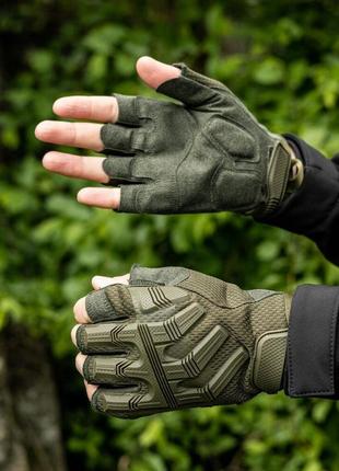 Рукавиці тактичні безпалі force, хакі