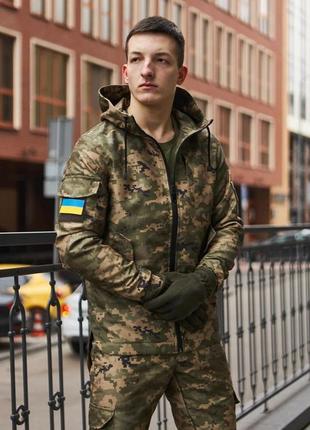Куртка з флісом terra hot зелений піксель
