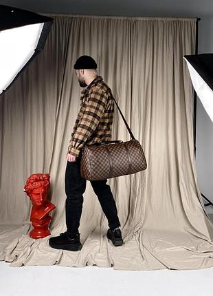 Сумка louis vuitton коричневі клітини 9