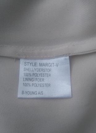 Базова ніжна шифонова кремова блуза b.young р. м/l9 фото