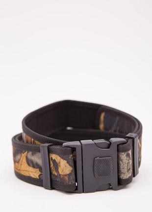 Ремінь тактичний поясний чоловічий, колір чорно-коричневий, 196r55t1316